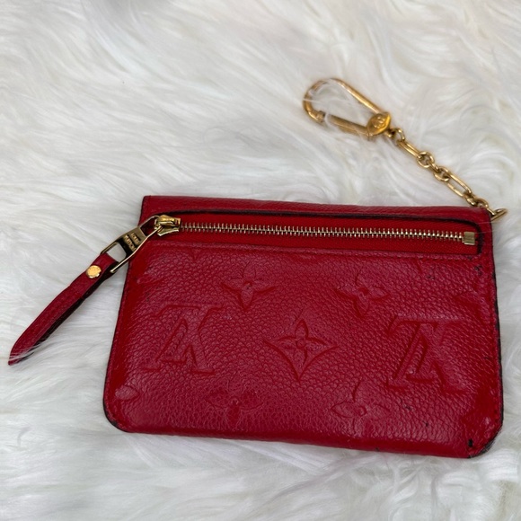 🔥Authentic Louis Vuitton Monogram Red Empreinte Key Cles - Picture 12 of 13